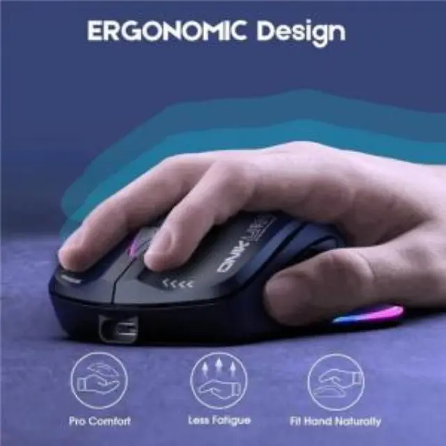 Ασύρματο Ποντίκι Onikuma CW917 Gaming RGB Μαύρο N70827 2