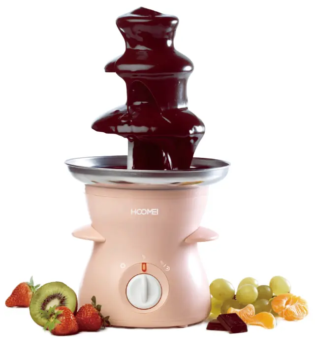 Hoomei Fondue Συντριβάνι Σοκολάτας 30W με 4 Επίπεδα Ασημί HM-6250