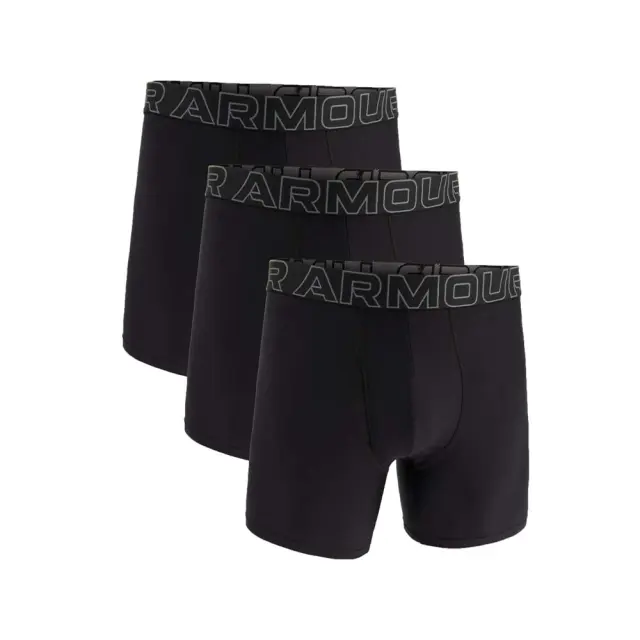 Under Armour Men's Performance Tech 6inc 3 Pack Boxer Underwear Μαύρο 1383878-001 (Under Armour) 3
