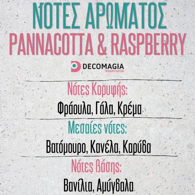 Άρωμα για κερί και σαπούνι 50ml, Pannacotta & Raspberry 2