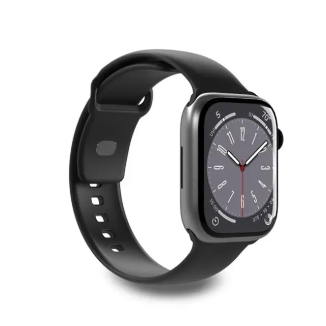 Puro Icon Silicone Strap Apple Watch 42/44/45/49mm 2pcs Black