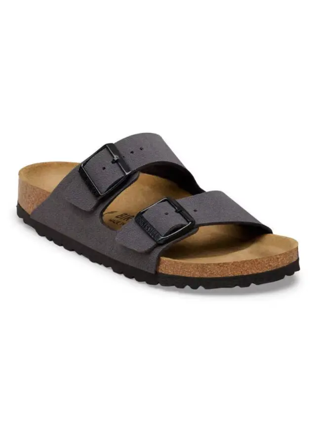 Birkenstock Πέδιλα Unisex Birko-Flor(ανθεκτικό υλικό της Birkenstock-επιτρέπει την επαφή με το νερό) Γκρί BIR/ARIZONA 1032045 GR/BLACK - 44 2