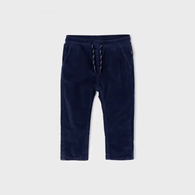 Mayoral Baby Παντελόνι Μικροκοτλέ Jpgger Fit Ecofriends Χρώμα 10 Μπλε Σκούρο (12-02532-010) Μπλε - 18 μηνών