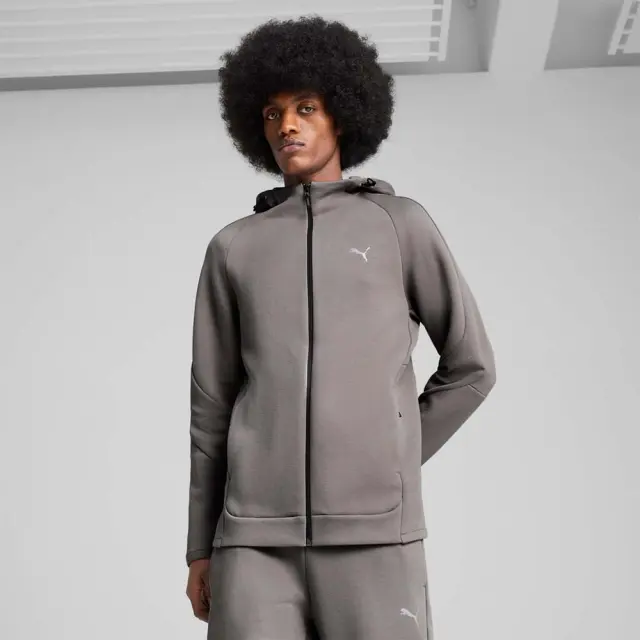 Puma Men's Evostripe Full-Zip Hoodie Γκρι Σκούρο 684613-79 (Puma) - Small