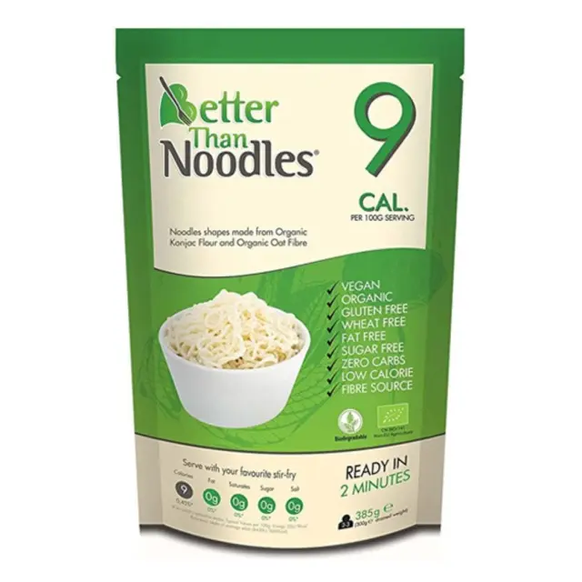 Noodles Konjac (Γλυκομαννάνη), Better Than Pasta, Bio, 385γρ