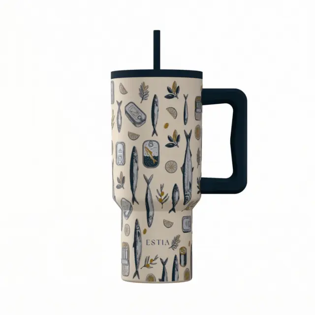 Estia Θερμός Straw Tumbler Xl Save The Aegean 900Ml Salt Life