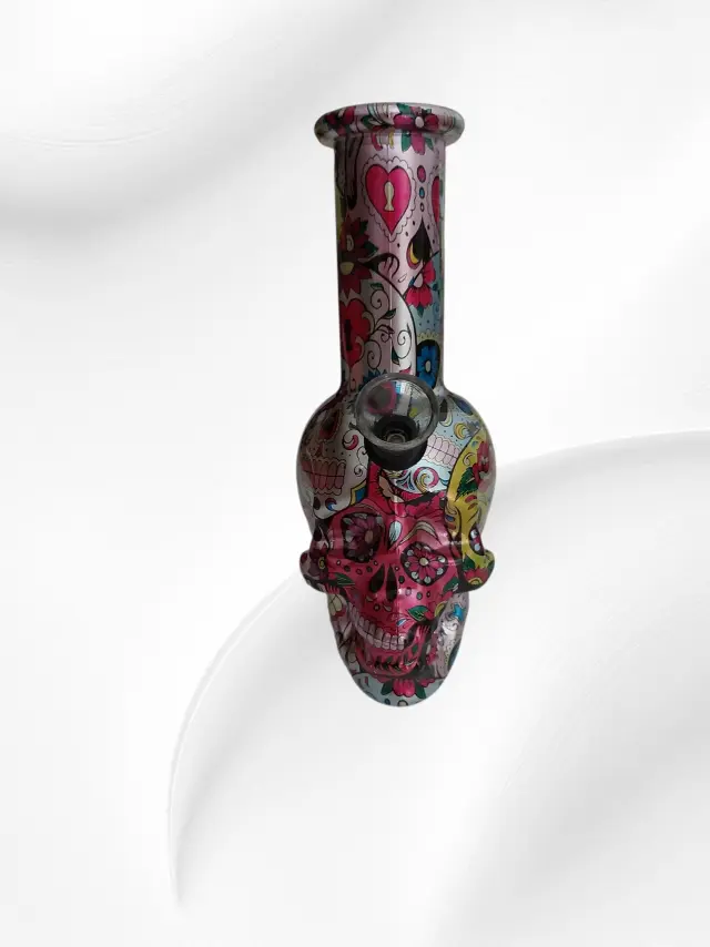 Γυάλινο Bong La Catrina Skull 15cm.