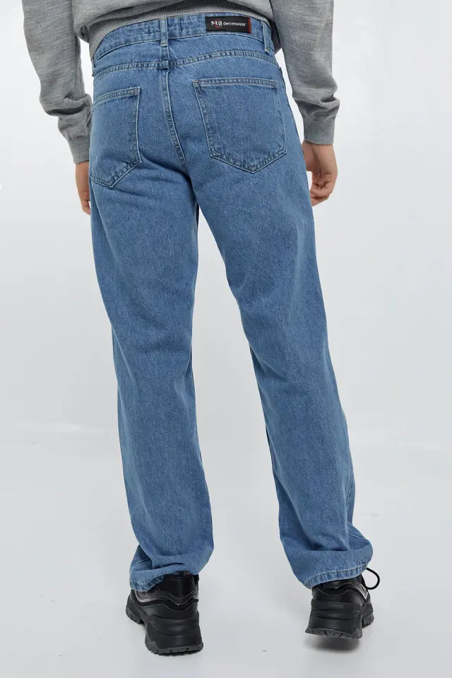 Παντελόνι Jean Loose Fit σε 2 Denim Αποχρώσεις Μπλέ 3