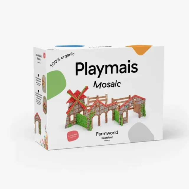 PlayMais Mosaic 3D Κατασκευή με Σφουγγαράκια από Καλαμπόκι 8.000τεμ - Φάρμα (3+ ετών) 160973 2