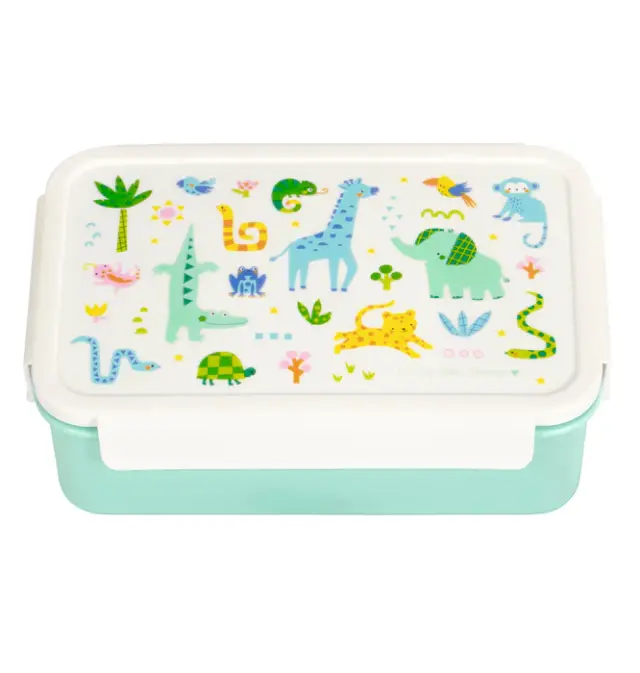 A Little Lovely Company Δοχείο Φαγητού με Χωρίσματα Bento Lunch Box Jungle BBJUMI83