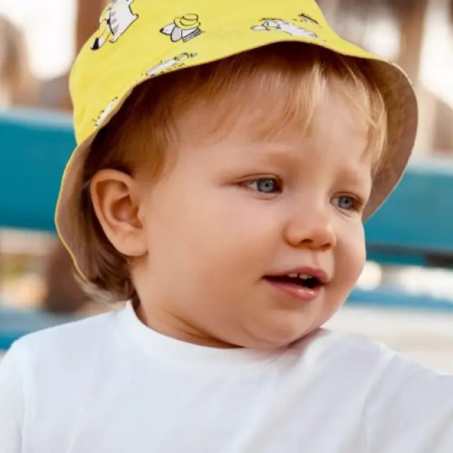 Baby 6 μηνών έως 4 ετών Καπέλο διπλής όψης με στάμπα λεμόνι 2