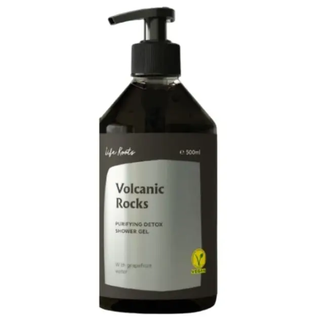Life Roots | Purifying Detox Volcanic Rocks Shower Gel Αφρόλουτρο με Ηφαιστειακή Λάβα | 500ml