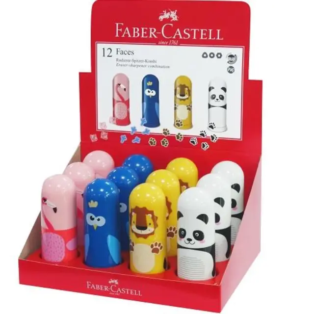 Ξύστρα + Σβήστρα Faber Castell Ζωάκια 583513