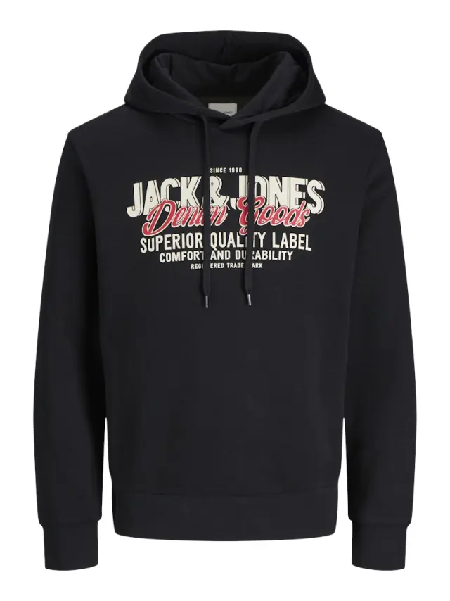 JJELOGO SWEAT HOOD 2 COL 25/26 NOOS Black