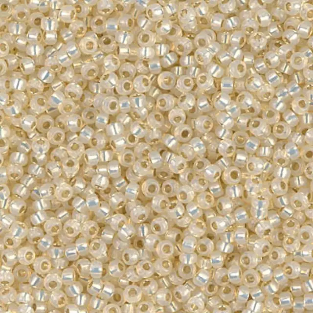 Χάντρα Miyuki Round Rocailles 11/0 - 577 - Silver Lined Buttercream ~10gr