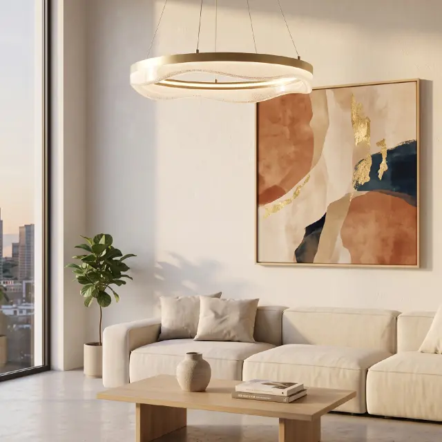 ΚΡΕΜΑΣΤΟ ΦΩΤΙΣΤΙΚΟ ACA HM251478 ΧΡΥΣΟ LED 60W 2700K-3000K-4000K IP20 D80XH120CM / HM251478 2