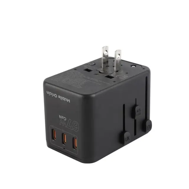Mobile Origin GaN 67W Travel Adapter PW5 EU/UK/US/AUS, 3x USB-C + USB-A 2