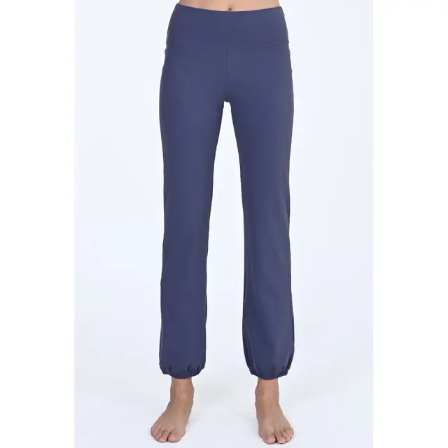 Magnetic North Rubber Cuffed Yoga Pants (50037-Blue Lilac) - Μπλέ