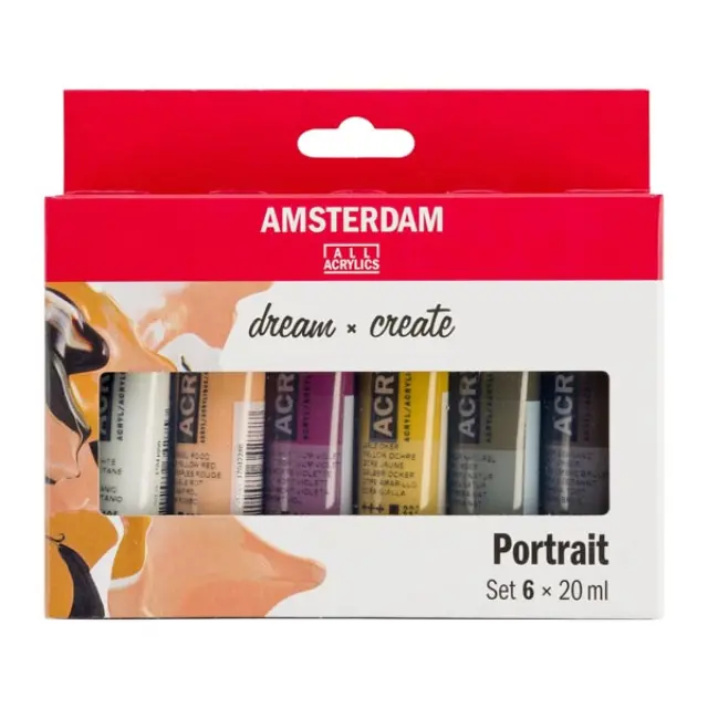 Σετ Ακρυλικά Talens Amsterdam, Portrait 6 Χρώματα x 20ml