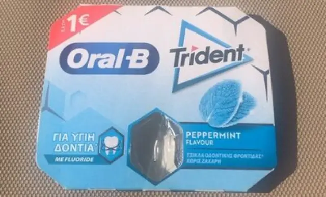 Trident Oral-B Μέντα Χωρίς Ζάχαρη 1 τμχ