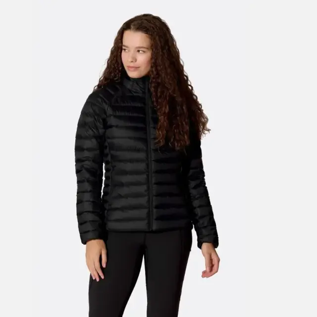 Rab Microlight Alpine Down Hoody Γυναικείο Πουπουλένιο Μπουφάν Black - Small