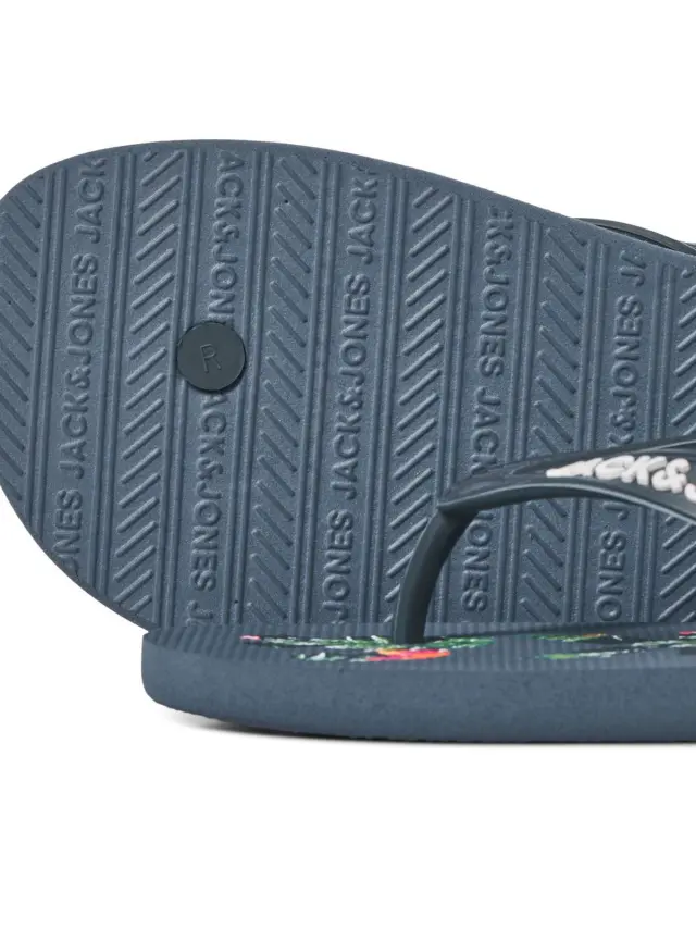 JFWLOGO PALM PRINT FLIP FLOP Navy Blazer 2