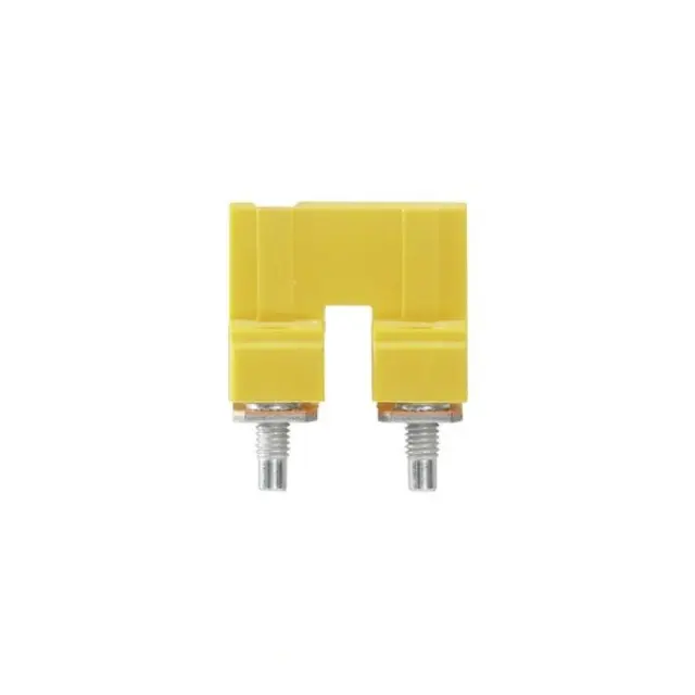 Cross-connector (terminal), when screwed in, yellow, 76 A, Number of poles: 2, Pitch in mm (P): 11.90, Insulated: Yes, Width: 7.6 mm