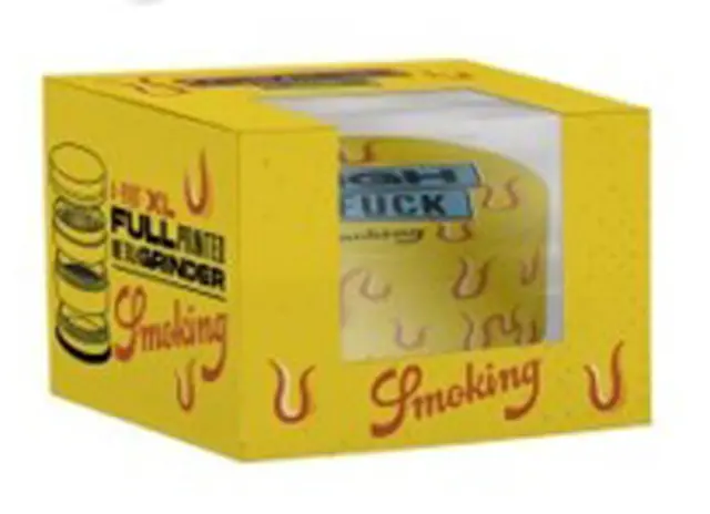 Smoking Grinder Τρίφτης Μεταλλικός High AsF@ck Yellow 63mm - 4 Parts 2