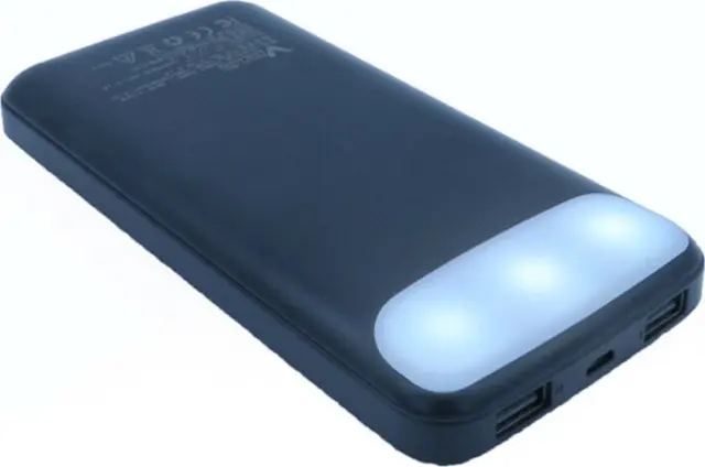 Viaking V-008 Power Bank 20000mAh με 2 Θύρες USB-A και Φακό 3