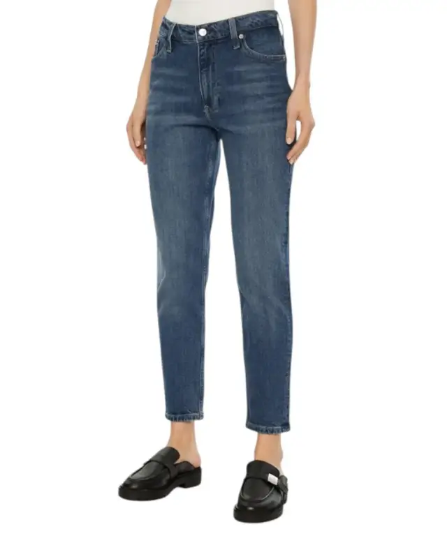 Calvin Klein - Γυναικείο Παντελόνι Jean Ck Mom Fit J20J224514-1BJ Μπλε Σκούρο