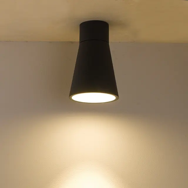 Φωτιστικό Οροφής LED Pin VK/02077/AN/W Ανθρακί 9W 3000K IP65 Ø13x20.7cm