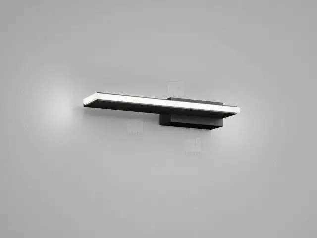 NEX Απλίκα Τοίχου LED Άμεσου & Έμμεσου Φωτισμού 2700K Μαύρη Ματ Μαύρο 2