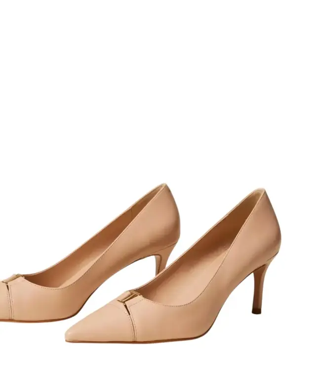 Twinset - Γυναικείες Γόβες Mid Heel Leather Court 261TCP032-00867 Ροζ 2
