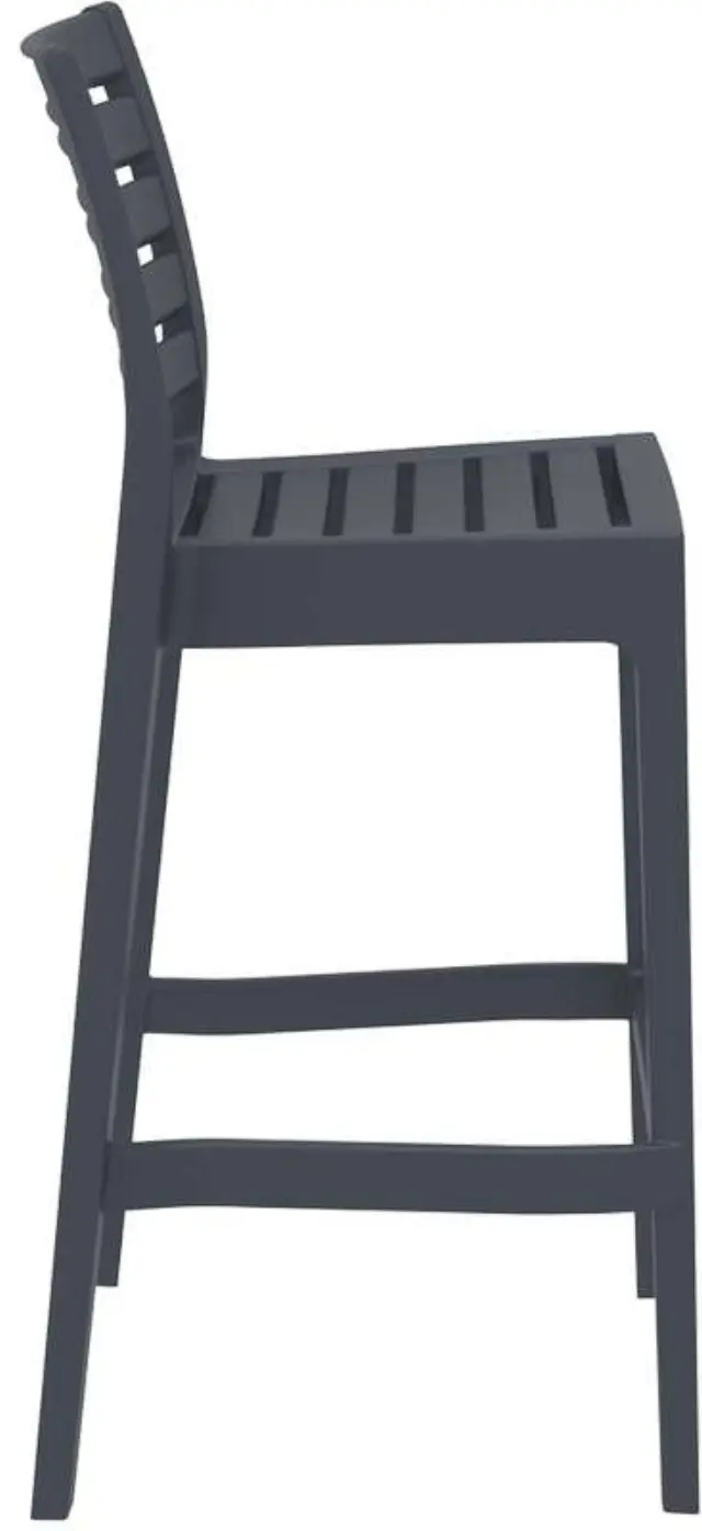 Σκαμπό Bar Στοιβαζόμενο ARES Ανθρακί PP 45x51x108cm 3