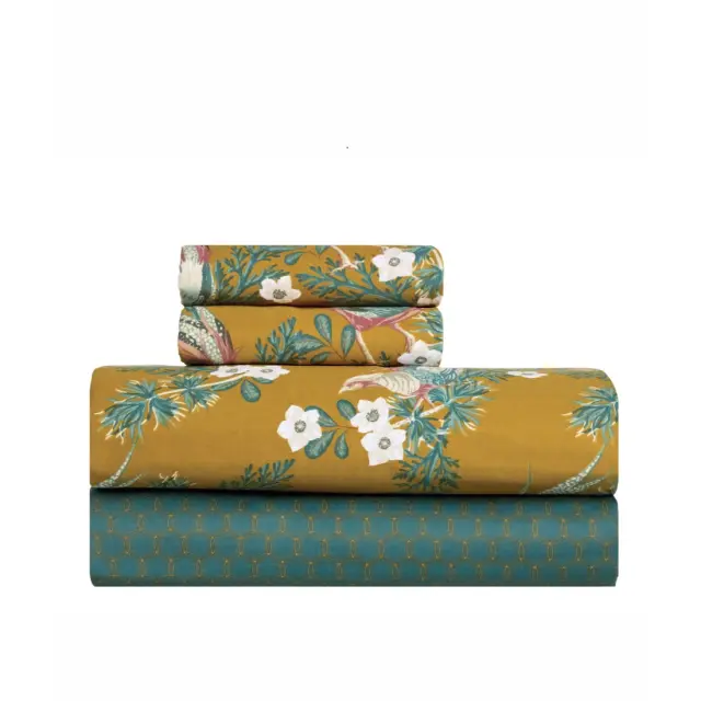 Σετ Σεντόνια Υπέρδιπλα 4 Τεμαχίων Kentia Napoleon Mustard- Green- Ecru 240x270 3