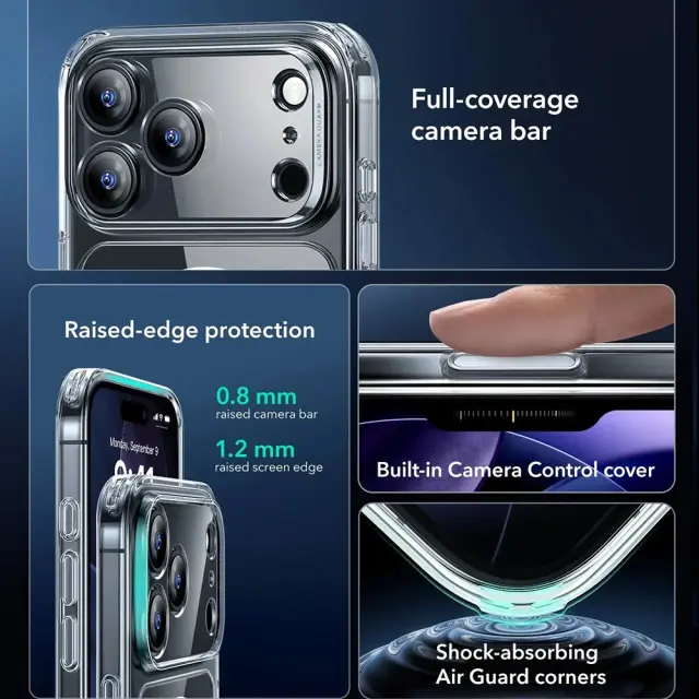 ESR - Classic Hybrid HaloLock (Camera Control) - iPhone 17 Pro Max - Clear 2
