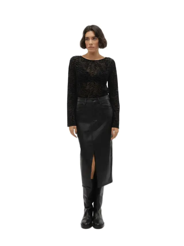 Vero Moda γυναικεία ψηλόμεση midi φούστα VMVERI 10311707-1