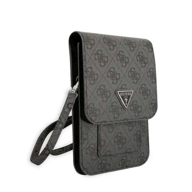 Guess PU 4G Triangle Logo Phone Bag Black 3