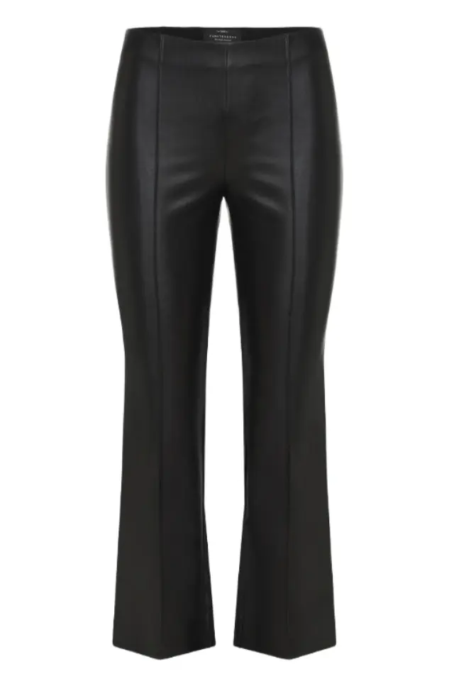 FunkyBuddha γυναικείο slim παντελόνι flare fit από δερματίνη FBL014-117-02-1 2