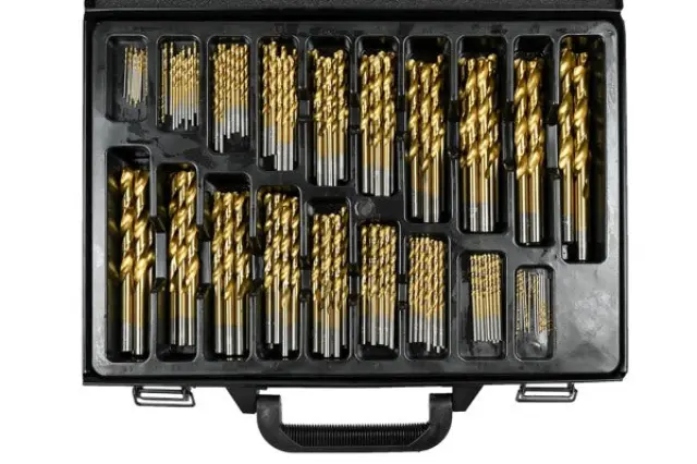 Drill set 170 pieces HSS tita coated