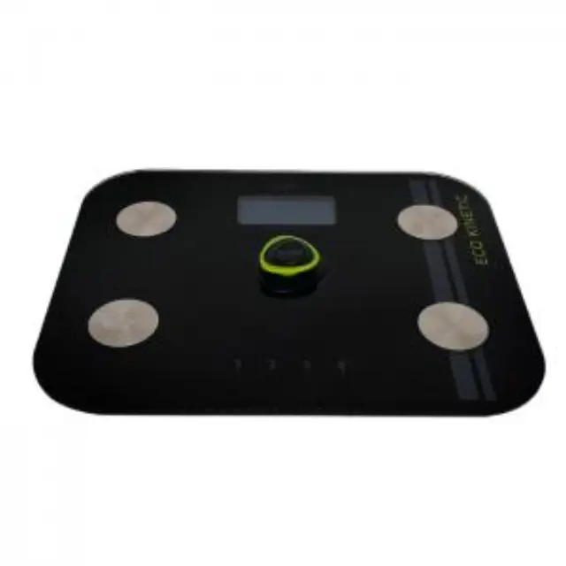 Battery-free γυάλινη ψηφιακή ζυγαριά μπάνιου με λιπομέτρηση, 6 σε 1. 2