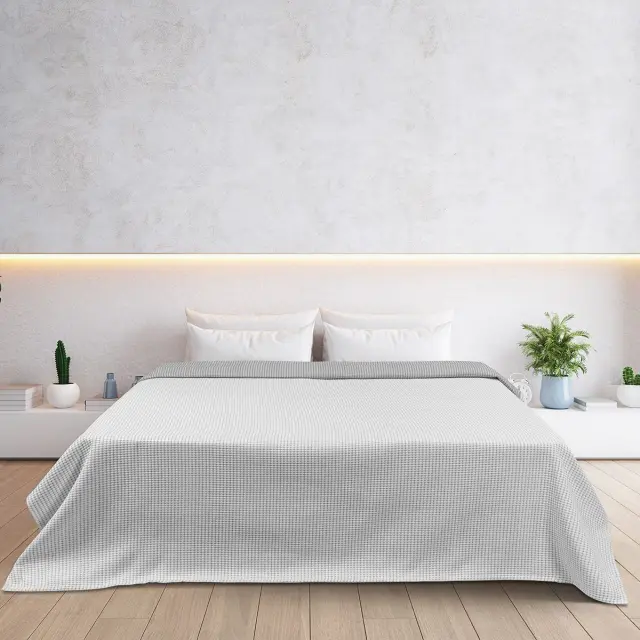 Beauty Home Κουβέρτα King Size διπλής όψεως Cross matelasse Art 11173 260x270 Γκρι 2