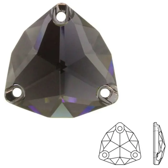 Swarovski 3272 Trilliant Sew-on Stone Graphite 16mm - 1τεμ