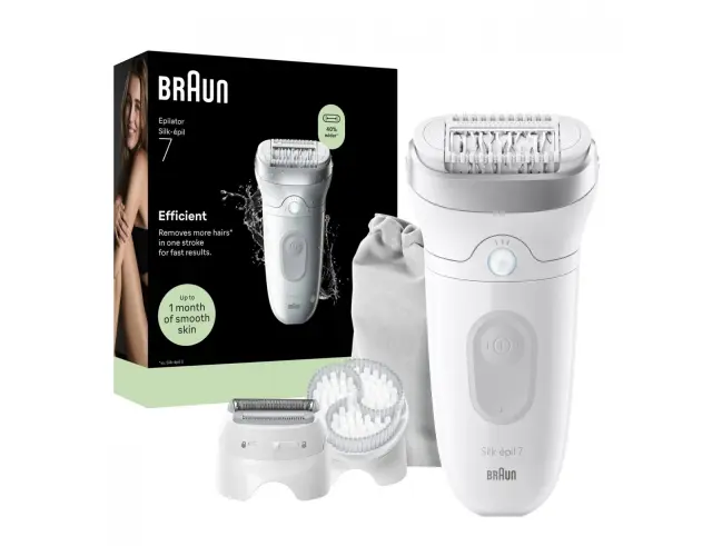 Σετ αποτρίχωσης Braun Epilator Braun Silk-epil 7 SE7-060 με 2 ταχύτητεςSE7-060