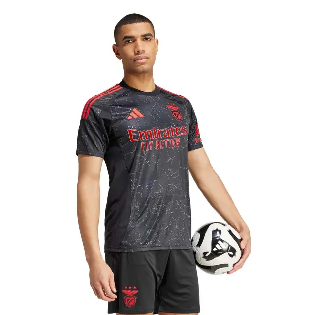 adidas Performance Men's Sport Lisboa Benfica Away Jersey Μαύρο JJ5112 (adidas Performance) 3