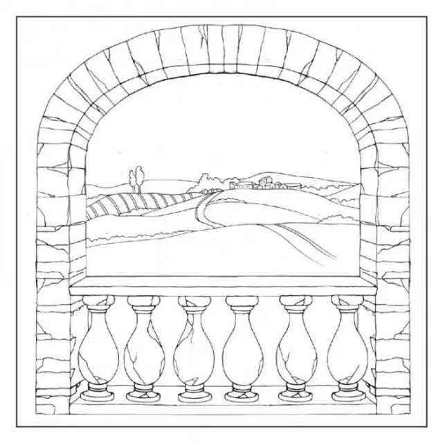 Ριζόχαρτο Napkin - Θέα απ'το Παράθυρο - 50x50cm