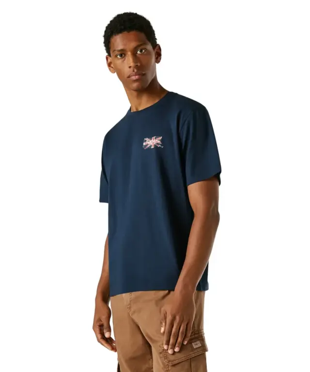 Pepe Jeans - Ανδρικό T-shirt Small Flag PM5010311-594 Μπλε Ναυτικό 2