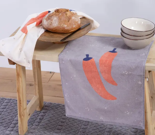 ΠΟΤΗΡΟΠΑΝΟ ΒΕΛΟΥΤΕ PEPPERS 40Χ60 NEF-NEF HOMEWARE GREY