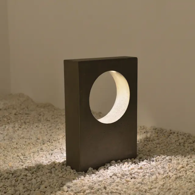 Terra Φωτιστικό Led δαπέδου 8W 3000K 40x20x49cm γκρι IP65 Γκρί