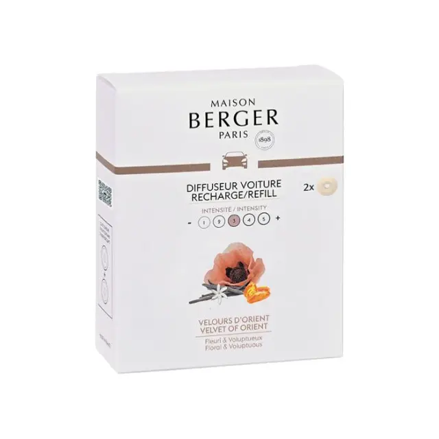 Maison Berger Paris Car Diffuser Refill Σετ 2 Κεραμικών Ανταλλακτικών αρωματισμού Αυτοκινήτου Velvet of Orient 2